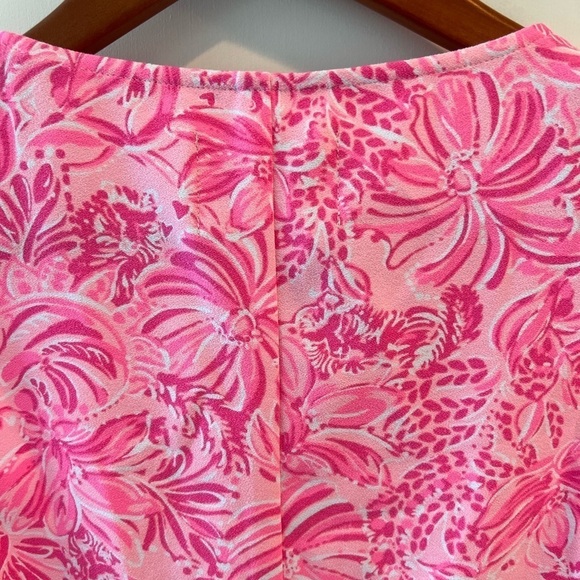 Lilly Pulitzer FOLA SLEEVELESS TOP PINK BLOSSOM FOXY LLAMA - Picture 9 of 15